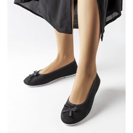 Inna Czarne materiałowe balerinki Gendron 1