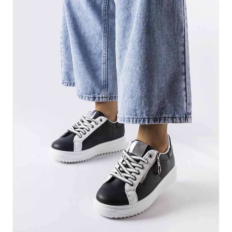 Inna Czarne sneakersy na platformie Romola 1