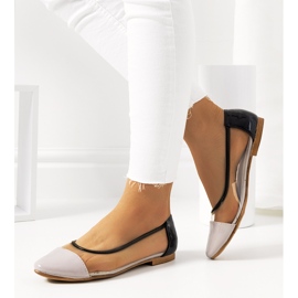 Fioletowe transparentne baleriny Pastella bezbarwne czarne 2