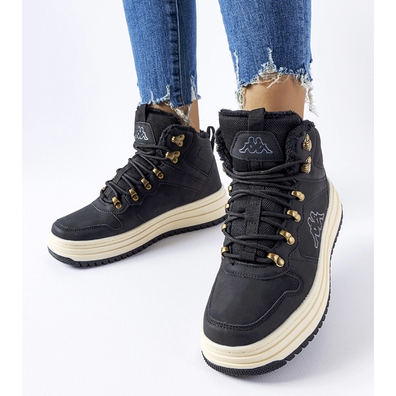 Czarne ocieplane buty Kappa 243364 Tobin 1