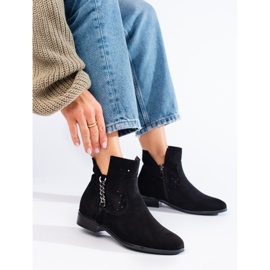 Ażurowe botki wiosenne Vinceza czarne 2