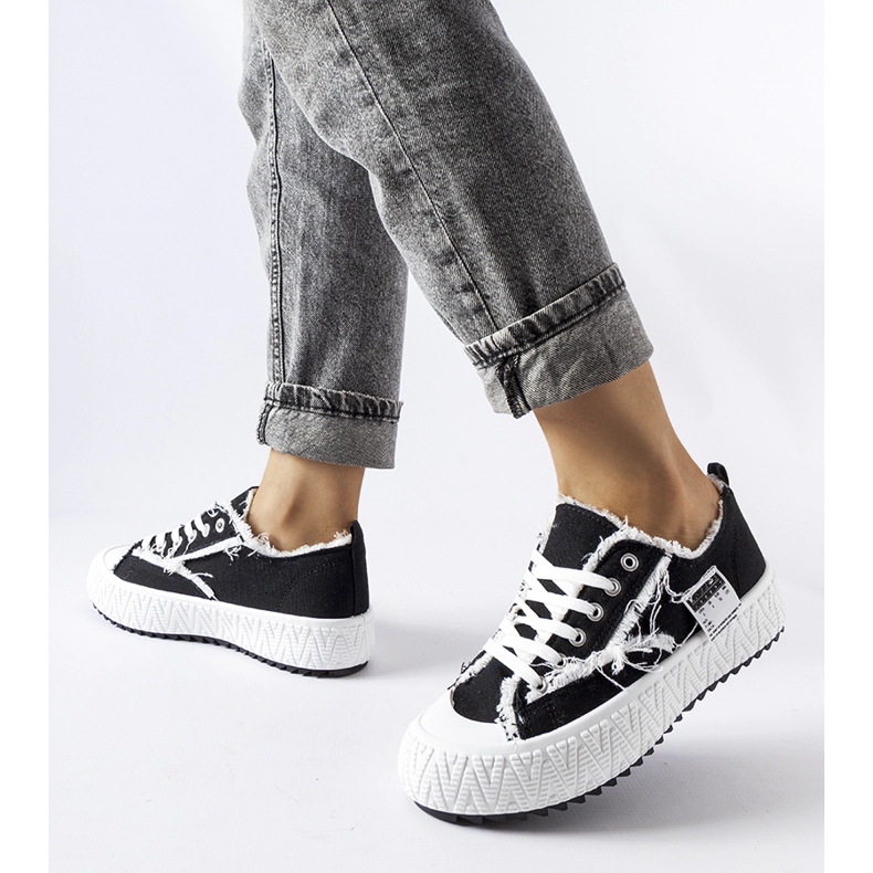 Inna Czarne trampki na platformie Coolidge 1