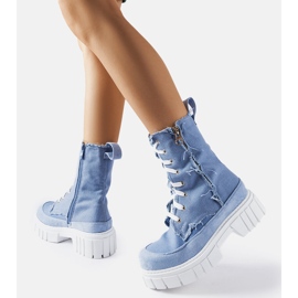 Niebieskie ocieplane trapery Crispiero 1