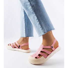 Różowe gumowe sandały Canton 1