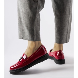 Inna Czerwone lakierowane mokasyny Vinceza 1