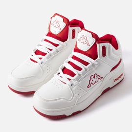 Biało-czerwone buty unisex Kappa 243316 Jonscha białe 1