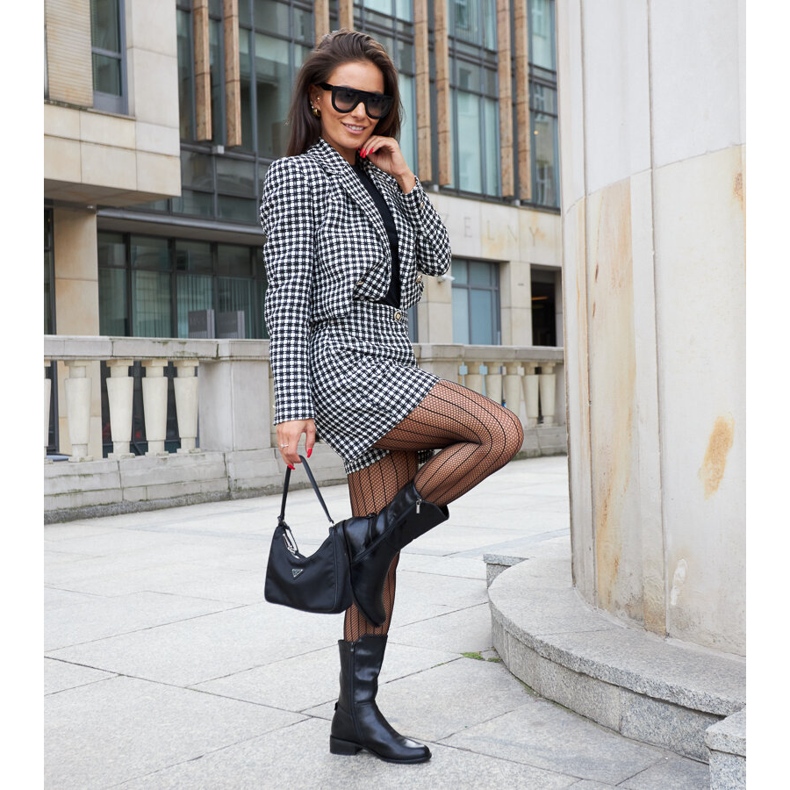 Czarne ocieplane wysokie botki Mayonga 1