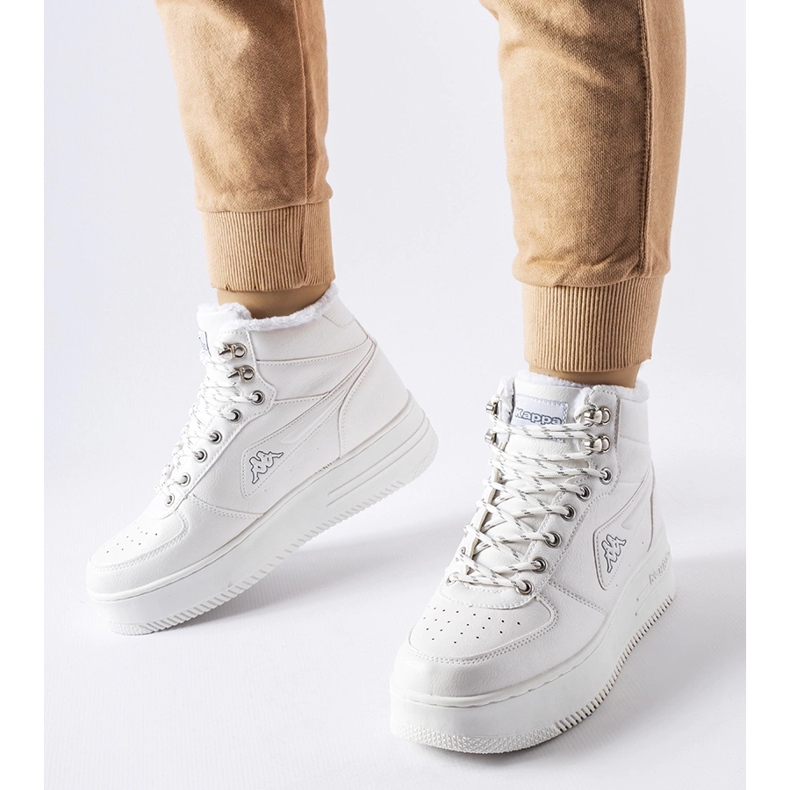 Białe ocieplane buty Kappa 243047 Fallou 1