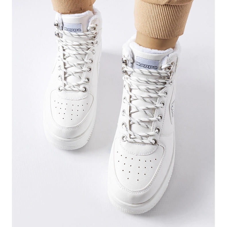 Białe ocieplane buty Kappa 243047 Fallou 2