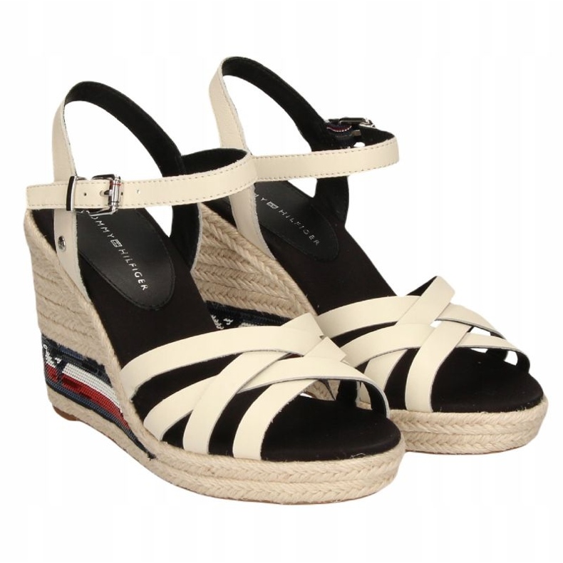 Sandały Tommy Hilfiger High Wedge FW0FW04843 beżowy 1
