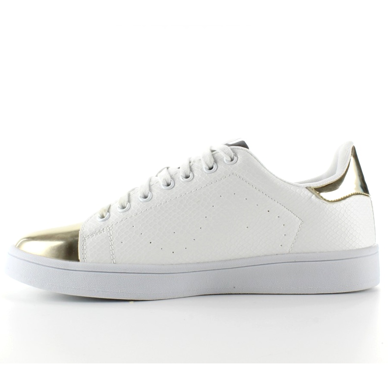Trampki z metalicznymi noskami YP-01 Gold białe żółte 1