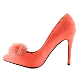 Szpilki z pomponem puszek ZJ-06 Orange różowe 1