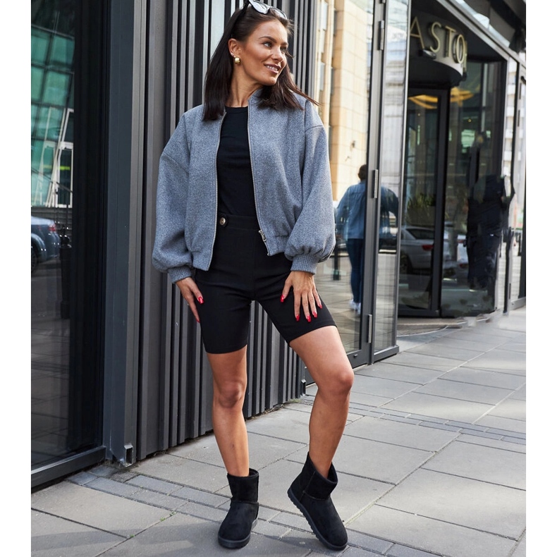 Czarne ocieplane śniegowce Custonaci 1