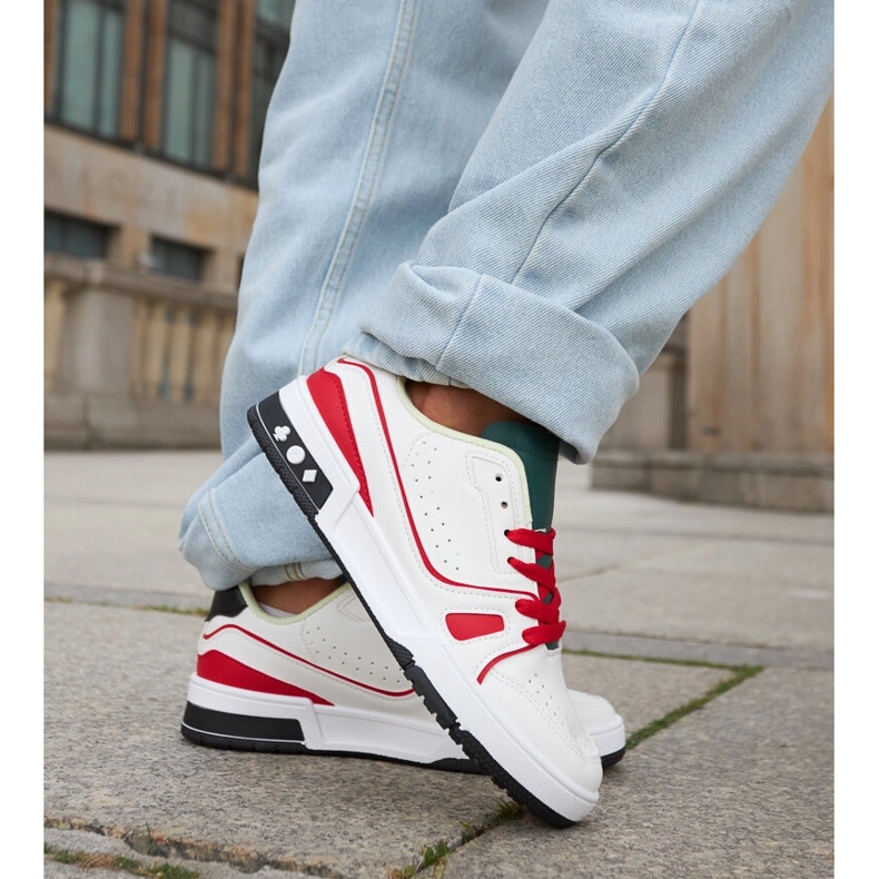 Inna Biało-czerwone buty z zielonym językiem Archie białe 1