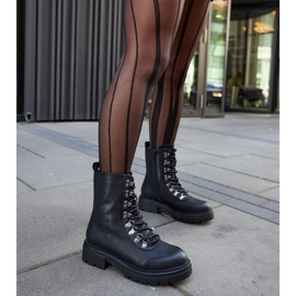 Inna Czarne klasyczne ocieplane botki Concordia 2