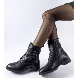 Czarne lakierowane botki Kalamazoo 1