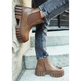 Workery damskie Veris brązowe 1