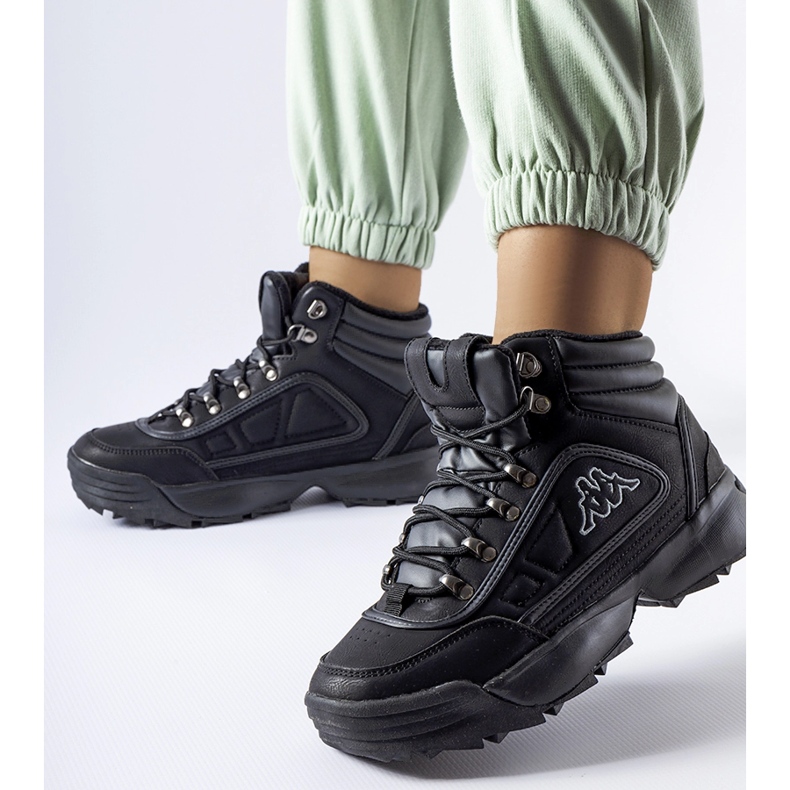 Czarne wysokie ciepłe buty Kappa 242968 Shivoo 1