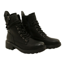 Evento Damskie wysokie botki z suwakiem czarne 21BT35-4226 5