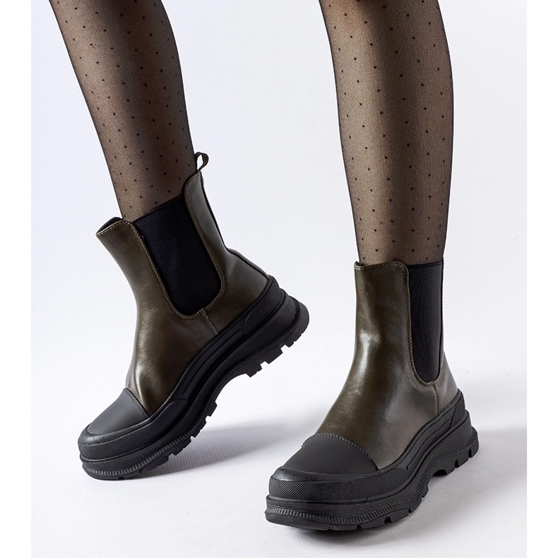 Zielone buty na sportowej podeszwie Ermanno 1