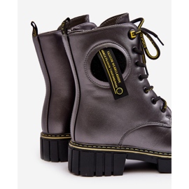 News Dziecięce Ocieplane Botki Trapery Szare Iomare 1