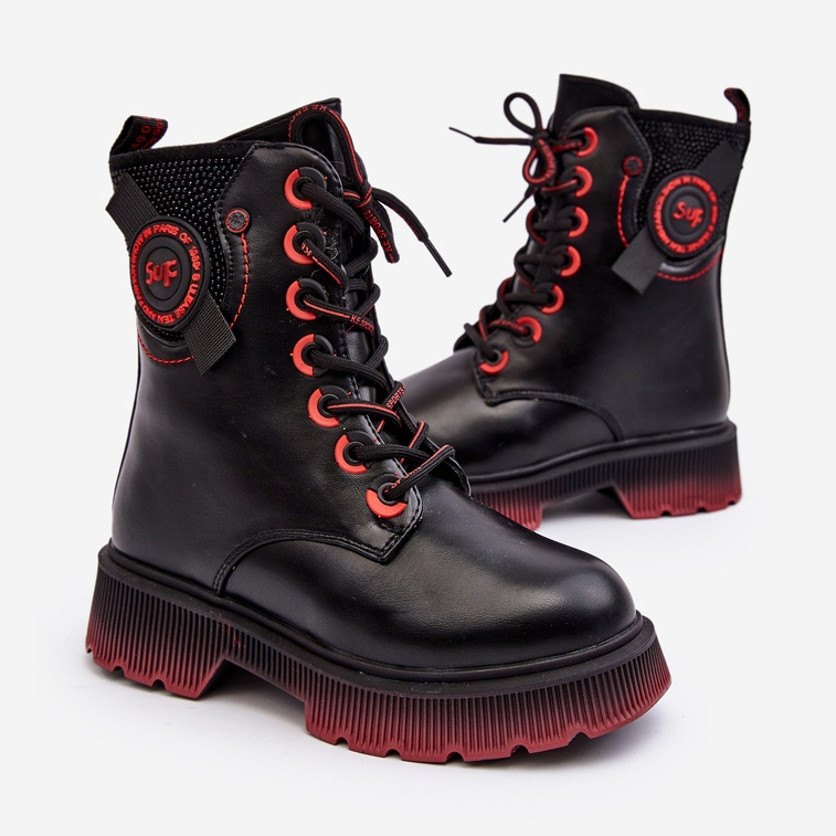 News Dziecięce Ocieplane Trapery Botki Czarne Askya 1