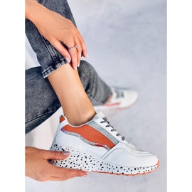 Buty sportowe damskie Milano Orange białe 5