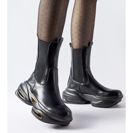 Big Star Czarne wsuwane masywne botki Sant'Egidio 1