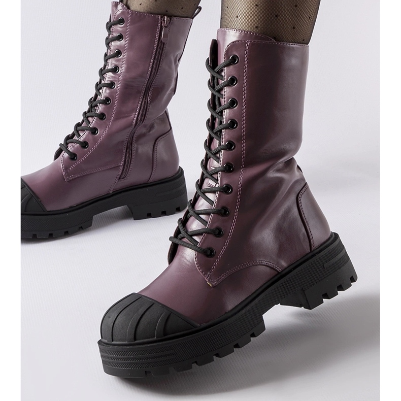 Fioletowe ocieplane workery Cardinale 2