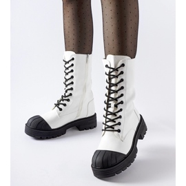 Białe ocieplane workery damskie Cardinale 1