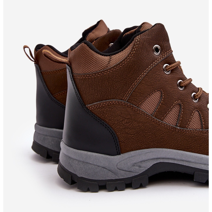 WR1 Męskie Klasyczne Buty Trekkingowe Brązowe Gometti 2