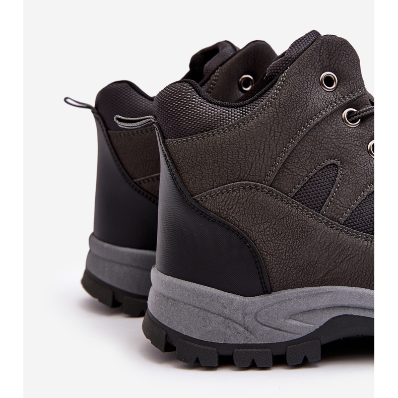 WR1 Męskie Klasyczne Buty Trekkingowe Szare Gometti 2
