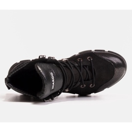 Marco Shoes Sportowe botki damskie z lekkim ociepleniem jesienno-zimowym czarne 3