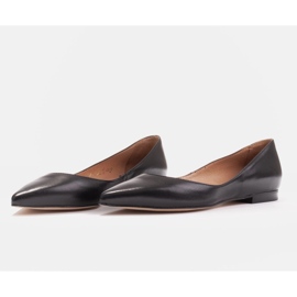Marco Shoes Baleriny damskie z niskimi bokami czarne 4