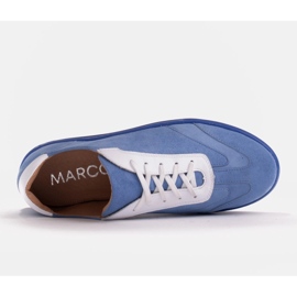Marco Shoes Sportowe trampki z wysokiej jakości zamszu naturalnego niebieskie 7