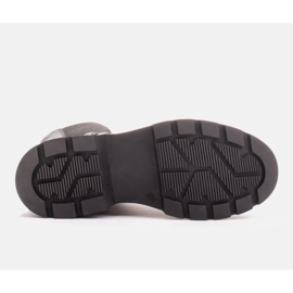Marco Shoes Wysokie botki z gumą i paskiem plecionym czarne 7
