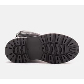 Marco Shoes Botki z dopinaną sakiewką na pasku czarne 5