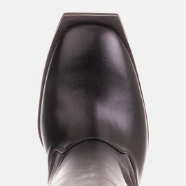 Marco Shoes Skórzane botki z miękkiej skóry czarne 4