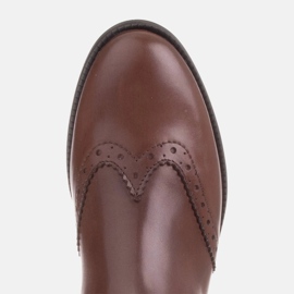 Marco Shoes Sztyblety wsuwane typu beatle brązowe 4