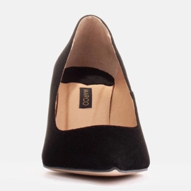 Marco Shoes Eleganckie szpilki zamszowe czarne 2