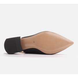 Marco Shoes Niskie czółenka z odkrytą piętą z delikatnej skóry naturalnej białe czarne 5