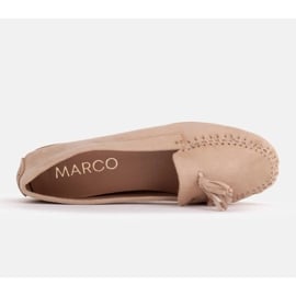 Marco Shoes Baleriny mokasyn z beżowego zamszu beżowy 6