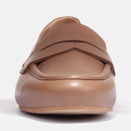 Marco Shoes Loafersy ze skórzaną ozdobą beżowy 1