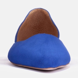 Marco Shoes Baleriny z piętką niebieskie 2
