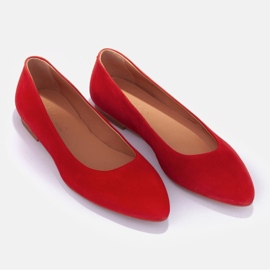 Marco Shoes Lekkie baleriny czerwone 4
