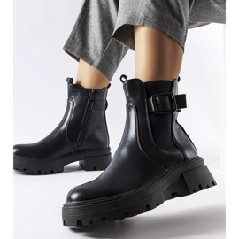 Czarne ocieplane trapery Parolise 1