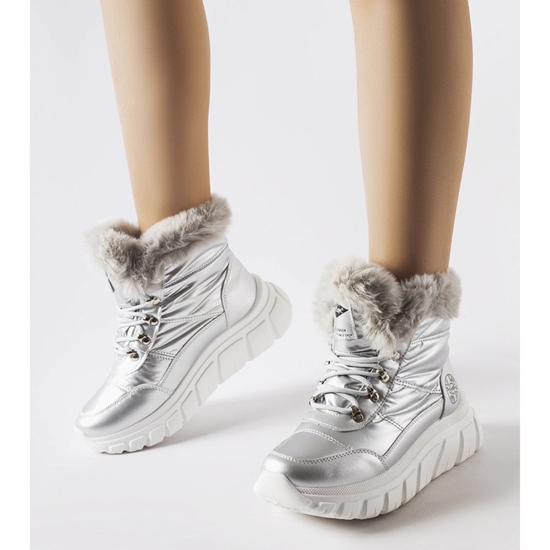 Srebrne śniegowce Lee Cooper LCJ-23-44-1954L srebrny 2