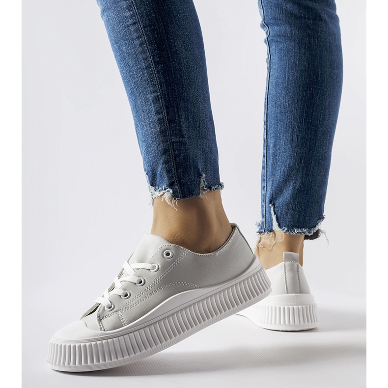 Szare trampki na platformie Erbezzo 1