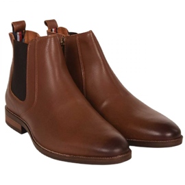 Buty Tommy Hilfiger Essential Hilfiger Lth Chelsea M FM0FM04182 brązowe 1