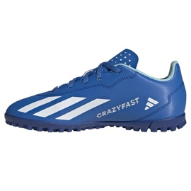 Buty piłkarskie adidas X Crazyfast.4 Tf Jr IE4067 niebieskie 1